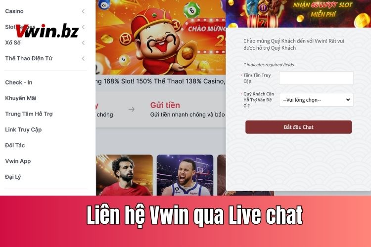 Liên hệ Vwin qua hình thức Live chat trực tuyến